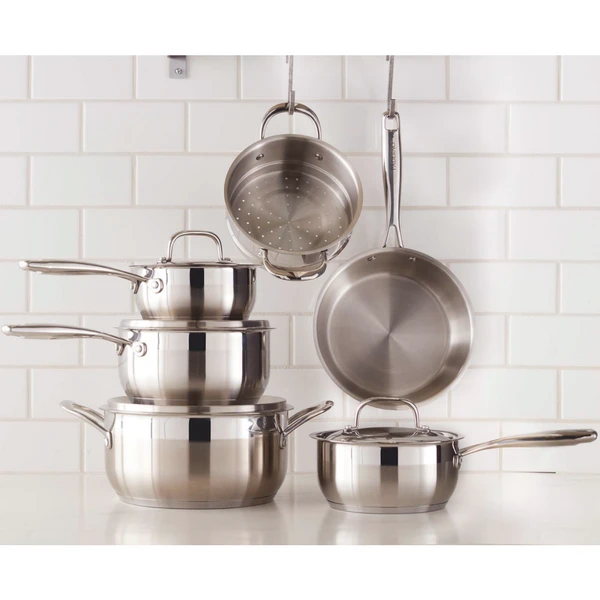 Paderno Classic 11-Piece Stainless Steel Cookware Set | Batterie De Cuisine En Acier Inoxydable Classique, 11 Pièces 4 Paderno Classic 11-Piece Stainless Steel Cookware Set | Batterie De Cuisine En Acier Inoxydable Classique, 11 Pièces
