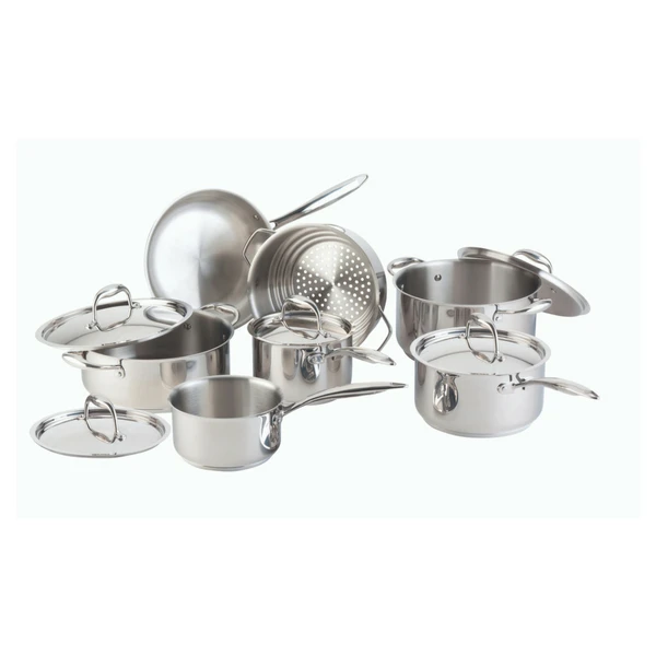 Paderno Canadian Signature 13-Piece Stainless Steel Cookware Set | Batterie De Cuisine En Acier Inoxydable Signature Canadienne, 13 Pièces 3 Paderno Canadian Signature 13-Piece Stainless Steel Cookware Set | Batterie De Cuisine En Acier Inoxydable Signature Canadienne, 13 Pièces