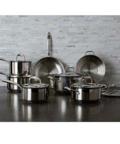 Paderno Canadian Signature 13-Piece Stainless Steel Cookware Set | Batterie De Cuisine En Acier Inoxydable Signature Canadienne, 13 Pièces