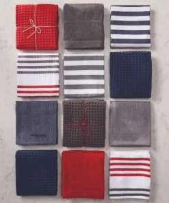 Paderno Basketweave Kitchen Towel 2-Pack, Red | Serviette De Cuisine Tressage De Panier, Rouge, Paq. 2 Best Sellers