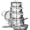 Paderno Classic 11-Piece Stainless Steel Cookware Set | Batterie De Cuisine En Acier Inoxydable Classique, 11 Pièces 1 Paderno Classic 11-Piece Stainless Steel Cookware Set | Batterie De Cuisine En Acier Inoxydable Classique, 11 Pièces