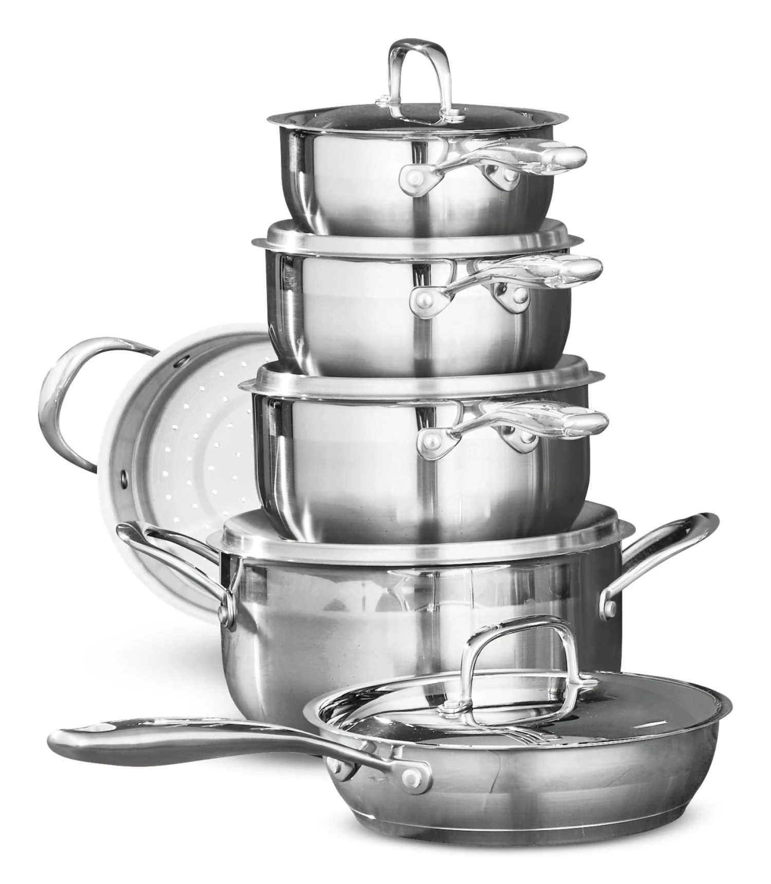 Paderno Classic 11-Piece Stainless Steel Cookware Set | Batterie De Cuisine En Acier Inoxydable Classique, 11 Pièces 3 Paderno Classic 11-Piece Stainless Steel Cookware Set | Batterie De Cuisine En Acier Inoxydable Classique, 11 Pièces