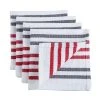 Paderno Basketweave Dishcloth With Scrubber, 4-Pack, Red 2 Paderno Basketweave Dishcloth With Scrubber, 4-Pack, Red