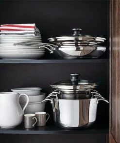 Paderno Signature 10-Piece Stacking Stainless Steel Cookware Set 16 Paderno Signature 10-Piece Stacking Stainless Steel Cookware Set