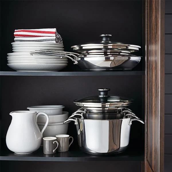 Paderno Signature 10-Piece Stacking Stainless Steel Cookware Set 7 Paderno Signature 10-Piece Stacking Stainless Steel Cookware Set