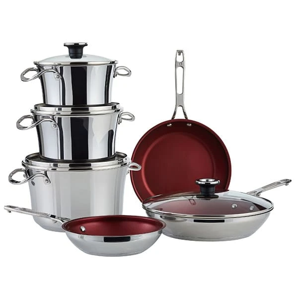 Paderno Signature 10-Piece Stacking Stainless Steel Cookware Set 3 Paderno Signature 10-Piece Stacking Stainless Steel Cookware Set