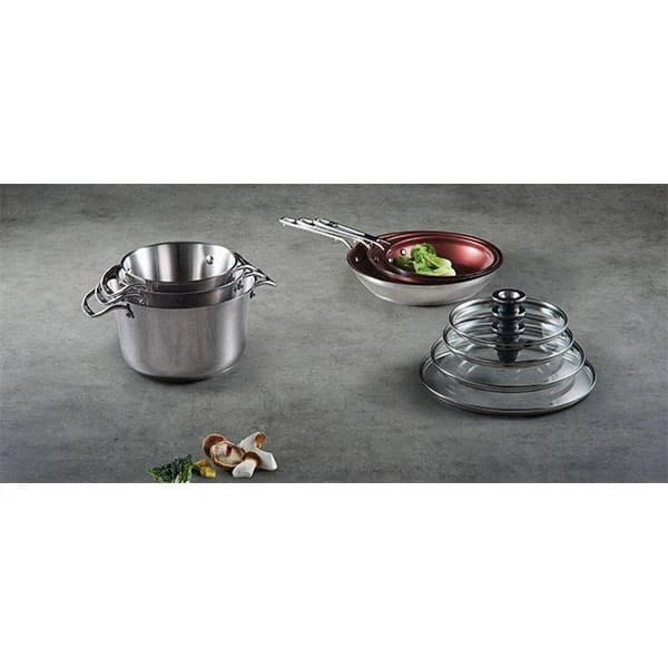 Paderno Signature 10-Piece Stacking Stainless Steel Cookware Set 9 Paderno Signature 10-Piece Stacking Stainless Steel Cookware Set