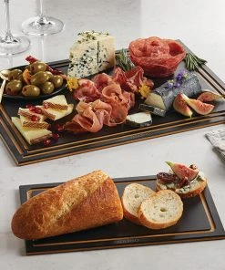 Paderno 2-Pack Reversible Cutting And Serving Boards Knives