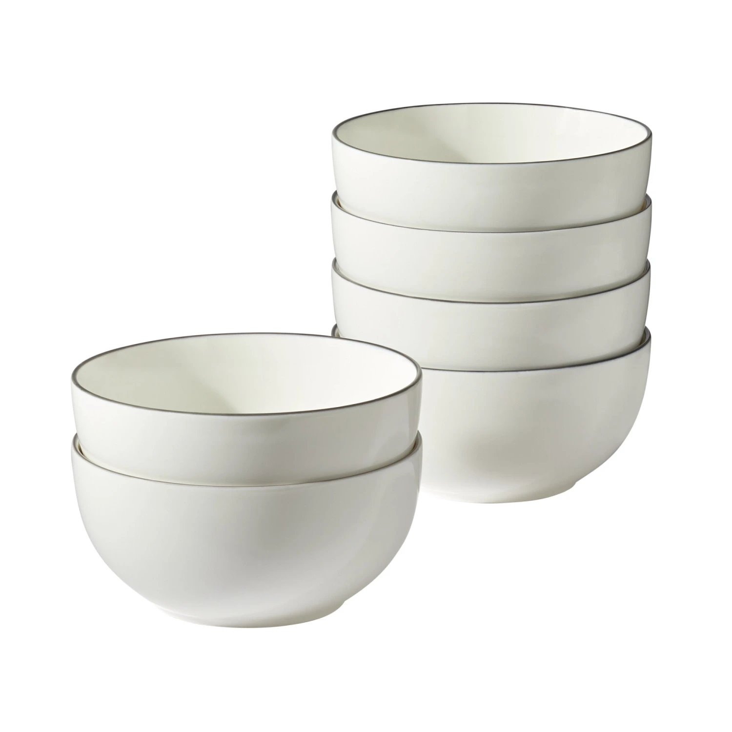 Paderno Bonavista Mid-Rim Soup Bowl Set, 6 Piece 4 Paderno Bonavista Mid-Rim Soup Bowl Set, 6 Piece