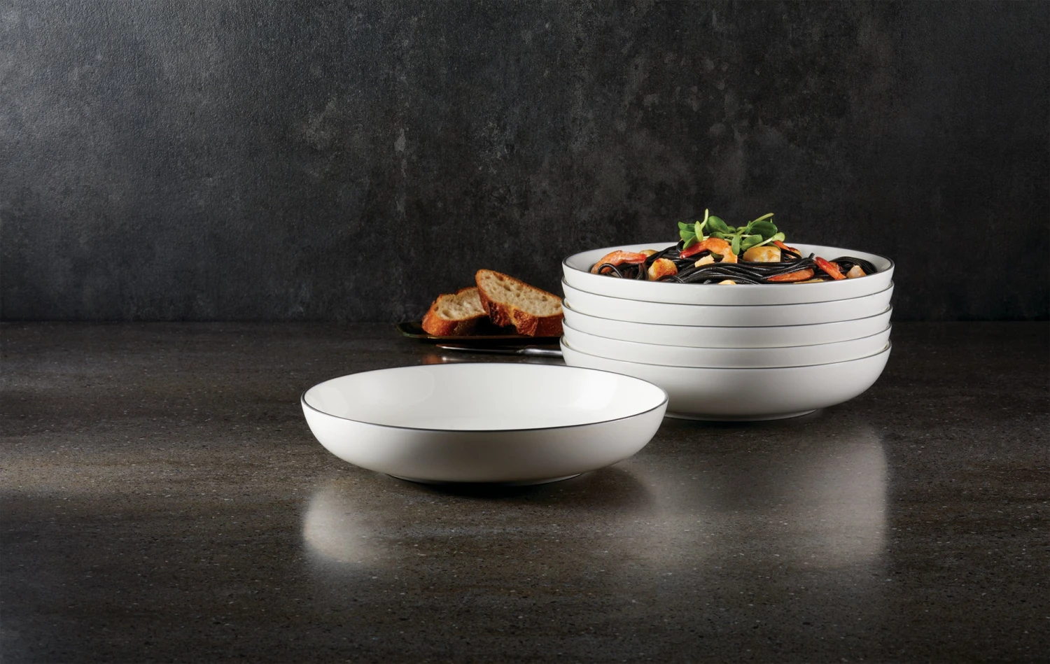 Paderno Best Sellers Bonavista Mid-Rim Dinner Bowl Set, 6 Piece 5 Paderno Best Sellers Bonavista Mid-Rim Dinner Bowl Set, 6 Piece