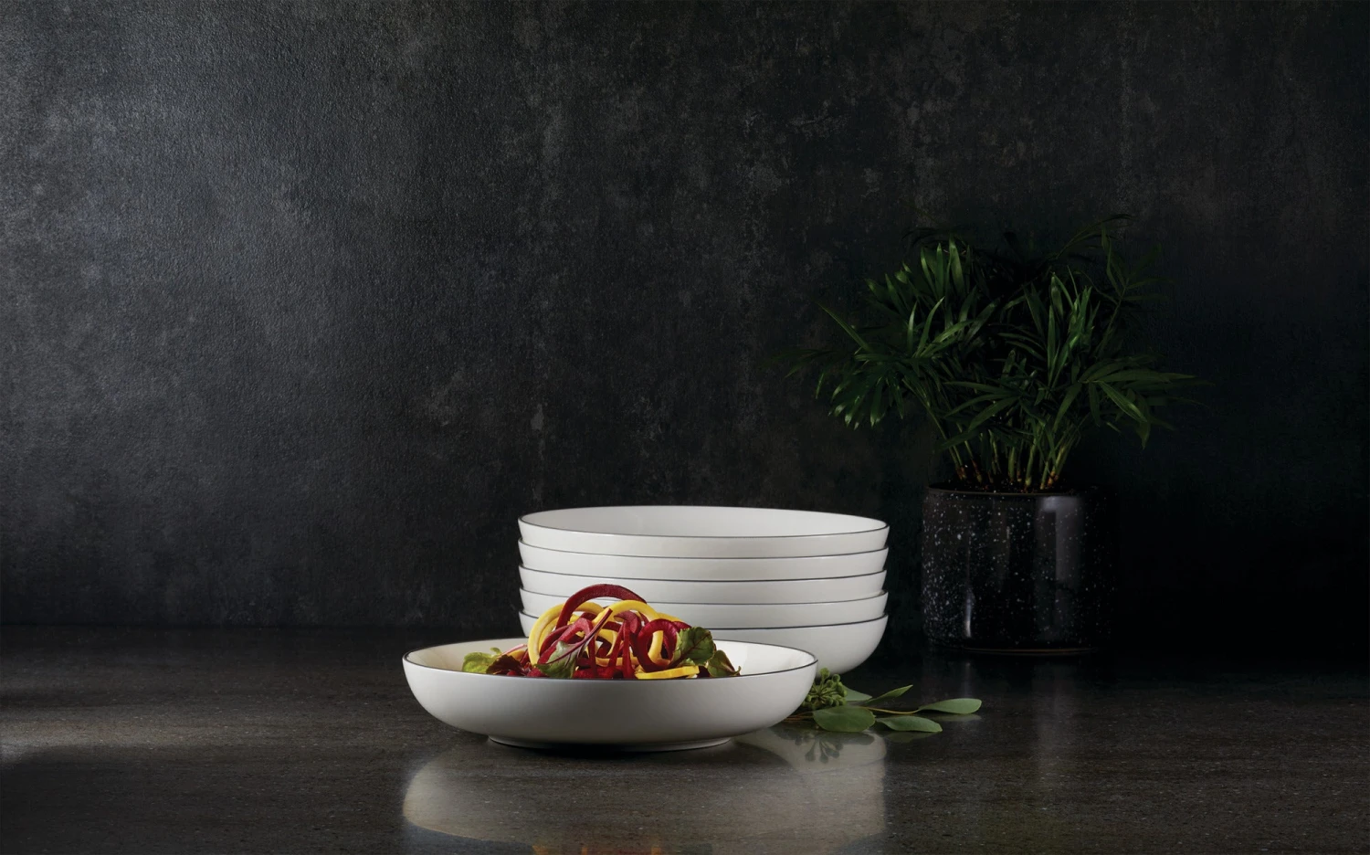 Paderno Best Sellers Bonavista Mid-Rim Dinner Bowl Set, 6 Piece 6 Paderno Best Sellers Bonavista Mid-Rim Dinner Bowl Set, 6 Piece