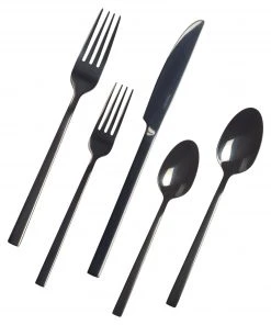 Paderno Belvedere Black 20 Piece Flatware Set, Polished Finish Best Sellers