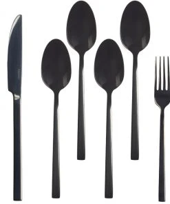 Paderno Belvedere Black 20 Piece Flatware Set, Polished Finish Best Sellers