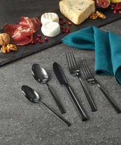 Paderno Belvedere Black 20 Piece Flatware Set, Polished Finish Best Sellers