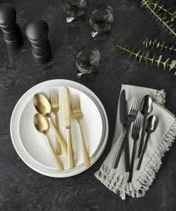 Paderno Summerside Champagne 20 Piece Flatware Set, Matte Finish