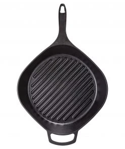 Paderno New Arrivals 12" Pre-Seasoned Cast Iron Grill Pan