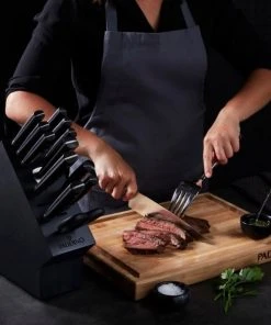 Paderno Highland Fully Forged 14-Piece Knife Block Set 12 Paderno Highland Fully Forged 14-Piece Knife Block Set