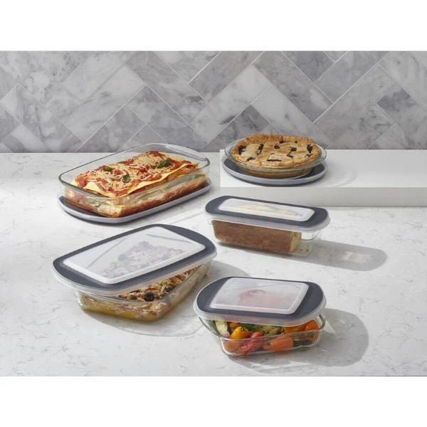 Paderno Bakeware 1.6 Qt Glass Loaf Pan With Lid 6 Paderno Bakeware 1.6 Qt Glass Loaf Pan With Lid