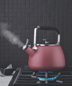 Paderno Maritime Red Stainless Steel Stovetop Kettle | Bouilloire Sur La Cuisinière En Acier Inoxydable Rouge Maritime Cookware 7 Paderno Maritime Red Stainless Steel Stovetop Kettle | Bouilloire Sur La Cuisinière En Acier Inoxydable Rouge Maritime Cookware