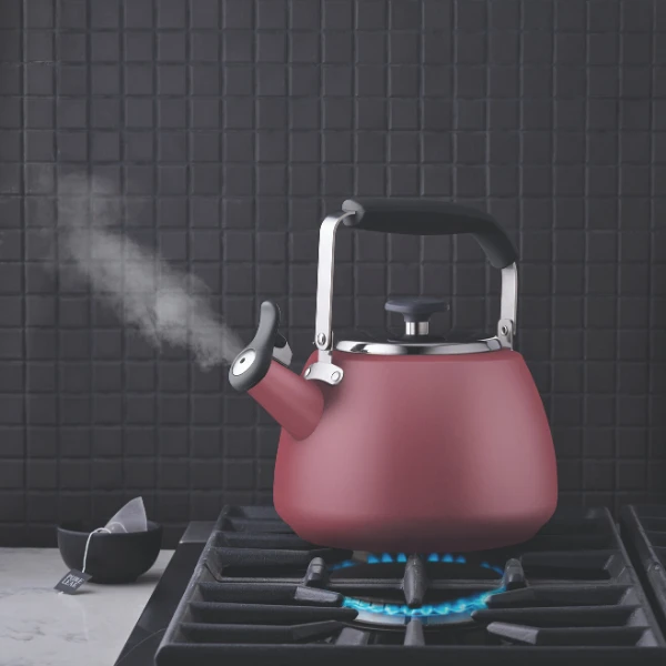 Paderno Maritime Red Stainless Steel Stovetop Kettle | Bouilloire Sur La Cuisinière En Acier Inoxydable Rouge Maritime Cookware 5 Paderno Maritime Red Stainless Steel Stovetop Kettle | Bouilloire Sur La Cuisinière En Acier Inoxydable Rouge Maritime Cookware