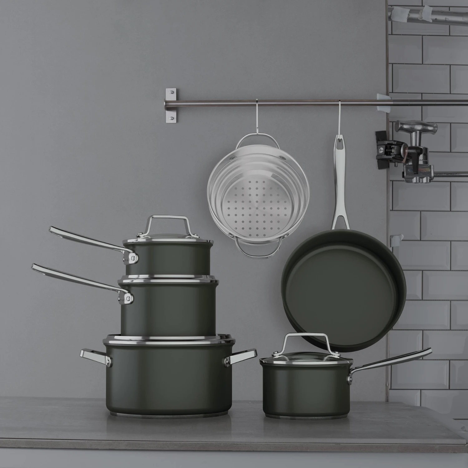 Paderno 9" Glass Pie Plate With Lid 4 Paderno 9" Glass Pie Plate With Lid