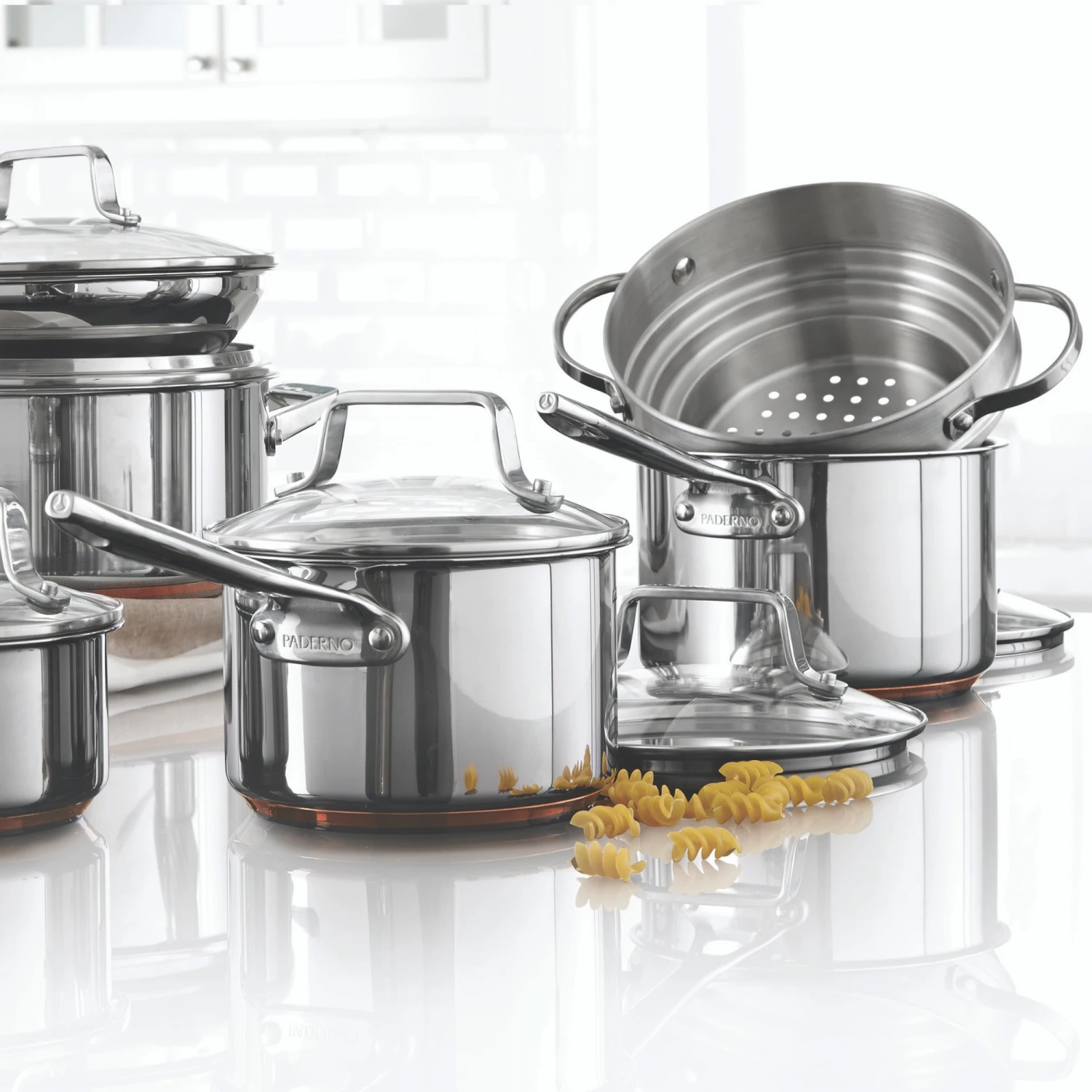 Paderno Cookware Sets Copper Core Stainless Steel Cookset, 12-pc | Batterie De Cuisine En Acier Inoxydable, 12 Pièces 10 Paderno Cookware Sets Copper Core Stainless Steel Cookset, 12-pc | Batterie De Cuisine En Acier Inoxydable, 12 Pièces