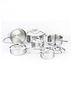 Paderno Canadian Professional 12-Piece Stainless Steel Clad Cookware Set | Batterie De Cuisine Plaquée D'acier Inoxydable Professionelle Canadienne, 12 Pièces