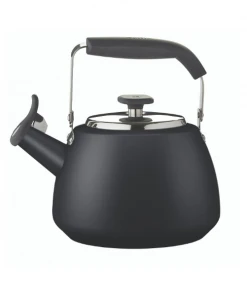 Paderno Stormy Black Stainless Steel Stovetop Kettle | Bouilloire Sur La Cuisinière En Acier Inoxydable Noir Tempête
