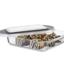 Paderno Bakeware 1.7 Qt Glass Square Baking Dish With Lid