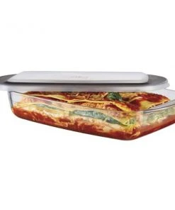 Paderno 3.8 Qt Glass Oblong Baking Dish With Lid Bakeware 8 Paderno 3.8 Qt Glass Oblong Baking Dish With Lid Bakeware