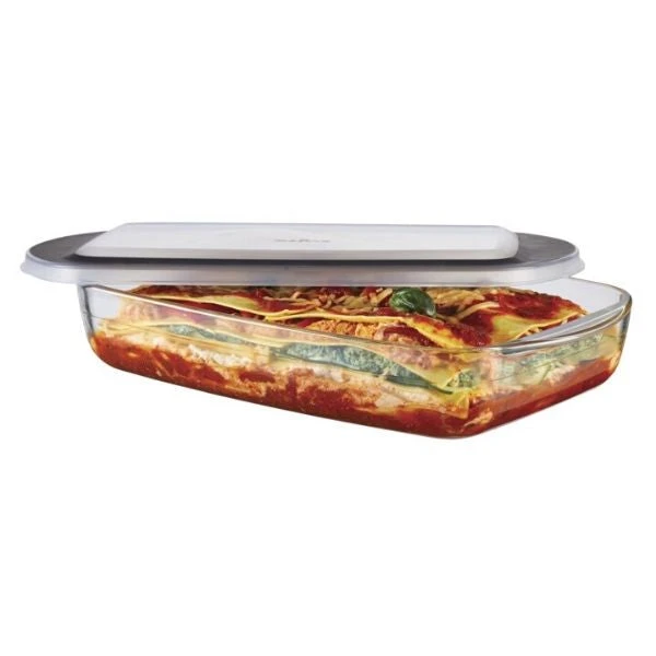 Paderno 3.8 Qt Glass Oblong Baking Dish With Lid Bakeware 5 Paderno 3.8 Qt Glass Oblong Baking Dish With Lid Bakeware