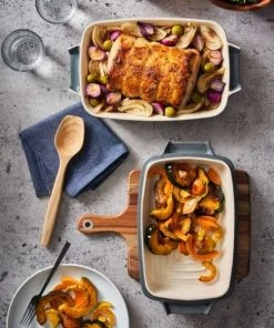 Paderno Bakeware 2-in-1 Ceramic Roaster Set 19 Paderno Bakeware 2-in-1 Ceramic Roaster Set