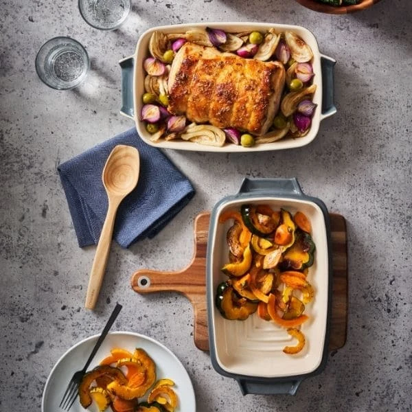 Paderno Bakeware 2-in-1 Ceramic Roaster Set 11 Paderno Bakeware 2-in-1 Ceramic Roaster Set