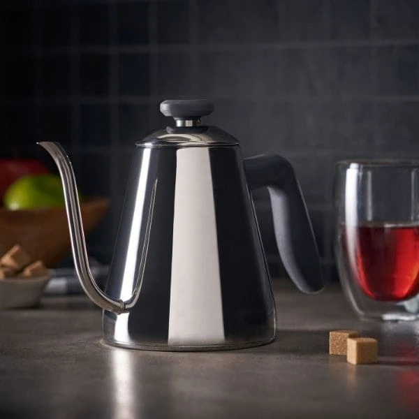 Paderno Stainless Steel Pour-over Stovetop Kettle Cookware 6 Paderno Stainless Steel Pour-over Stovetop Kettle Cookware