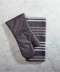 Paderno Basketweave Kitchen Towel 2-Pack, Charcoal | Serviette De Cuisine Tressage De Panier, Gris Foncé, Paq. 2