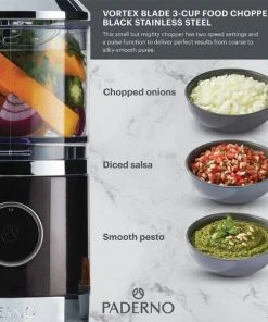Paderno Vortex Blade 3-Cup Food Chopper | Hachoir De 3 Tasses à Lame Vortex Appliances 15 Paderno Vortex Blade 3-Cup Food Chopper | Hachoir De 3 Tasses à Lame Vortex Appliances