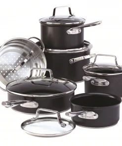 Paderno Cookware Sets Non-Stick Hard-Anodized Cookset, 12-pc | Batterie De Cuisine Antiadhésive, 12 Pièces