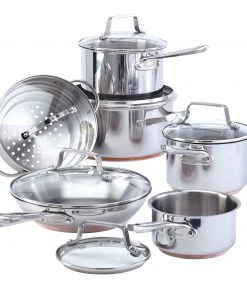Paderno Cookware Sets Copper Core Stainless Steel Cookset, 12-pc | Batterie De Cuisine En Acier Inoxydable, 12 Pièces