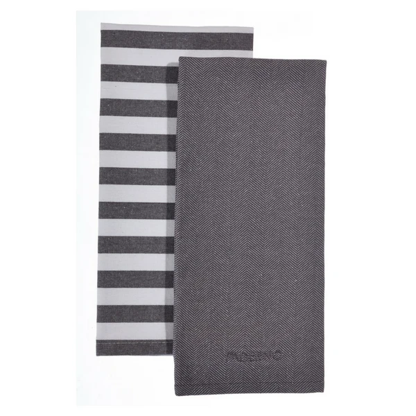 Paderno Yarn-Dyed Kitchen Towel 2-Pack, Charcoal | Serviette De Cuisine Tissée-teinte, Paq. 2, Gris Foncé 3 Paderno Yarn-Dyed Kitchen Towel 2-Pack, Charcoal | Serviette De Cuisine Tissée-teinte, Paq. 2, Gris Foncé